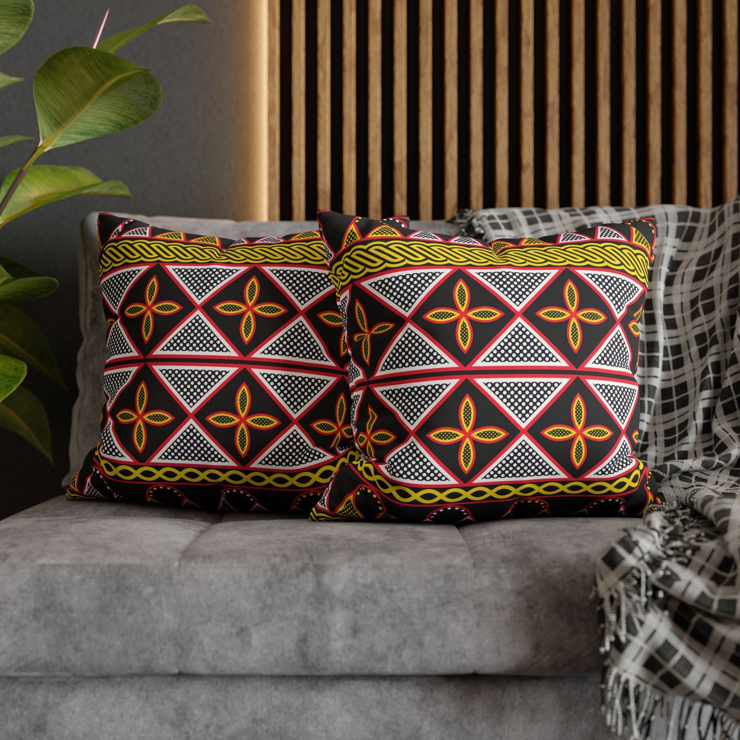 Yellow Toghu Pillow Casecase, Home Decor, African Print Throw Pillow Case, Square Accent Cushion, Living Room, Bedroom, Sofa Accessories
