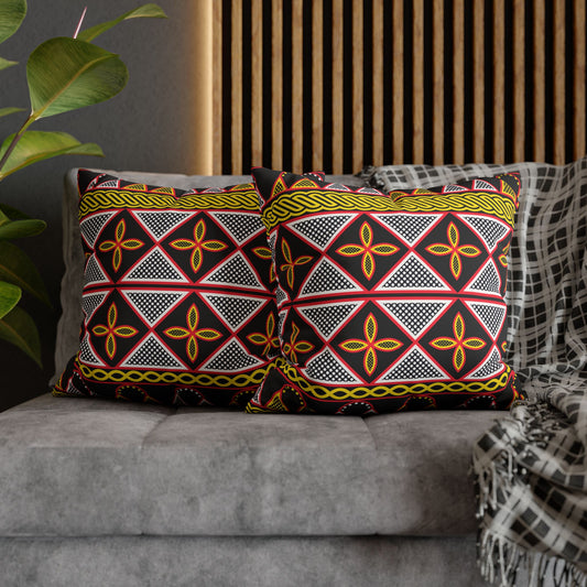 Yellow Toghu Pillow Casecase, Home Decor, African Print Throw Pillow Case, Square Accent Cushion, Living Room, Bedroom, Sofa Accessories