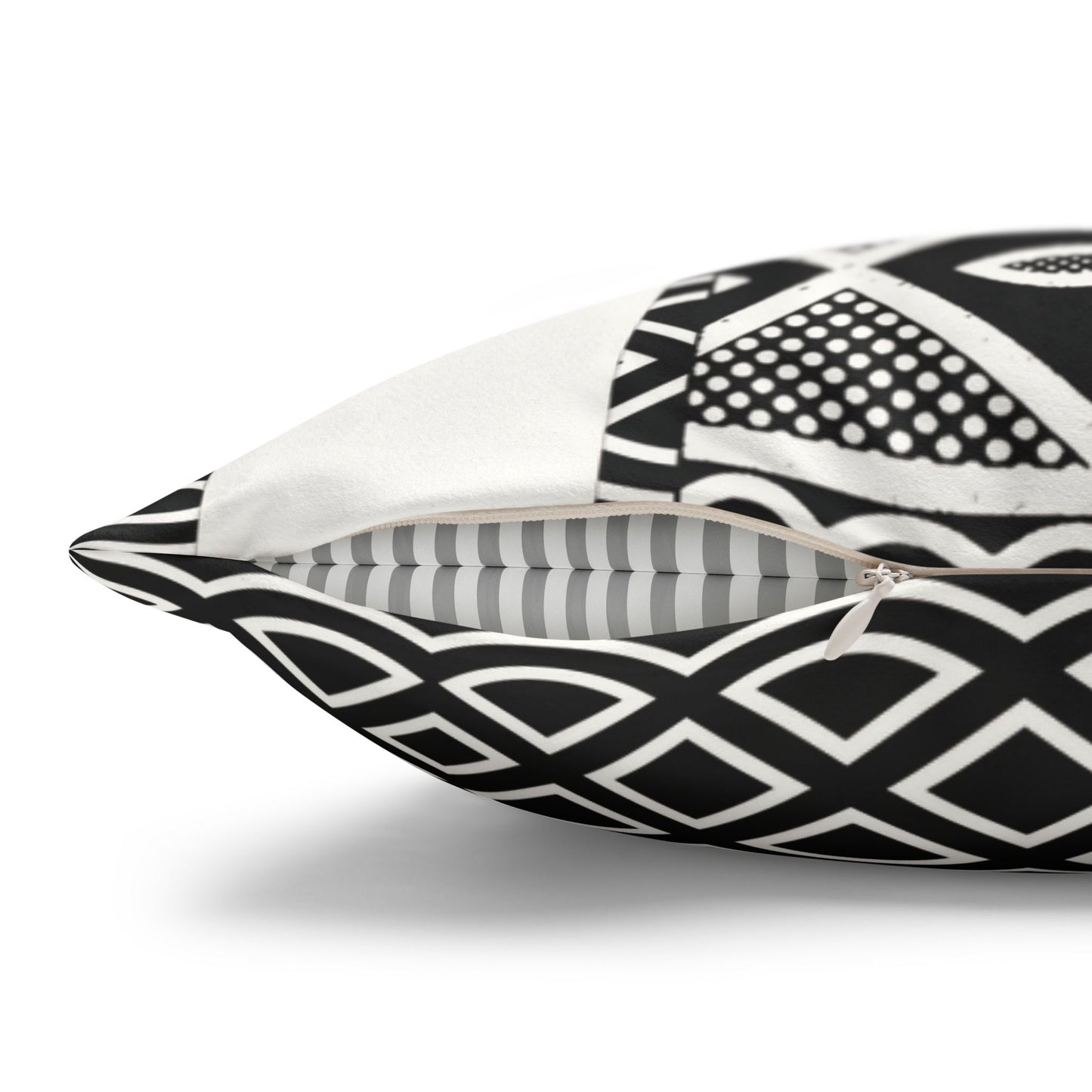 The Moussas(BW) Faux Suede Square Pillow Case