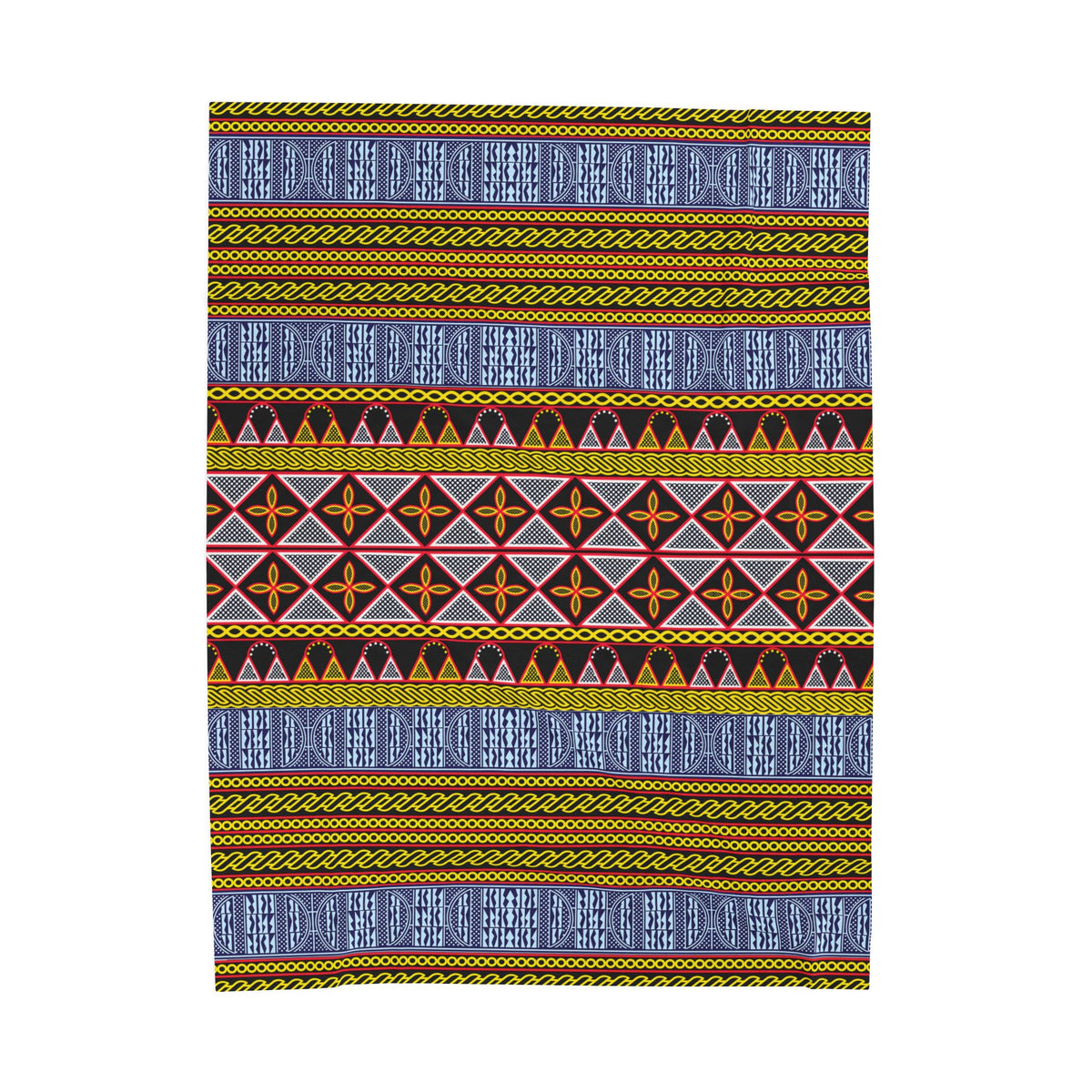Ndop - Toghu African Print Re-Mixed Velveteen Plush Blanket
