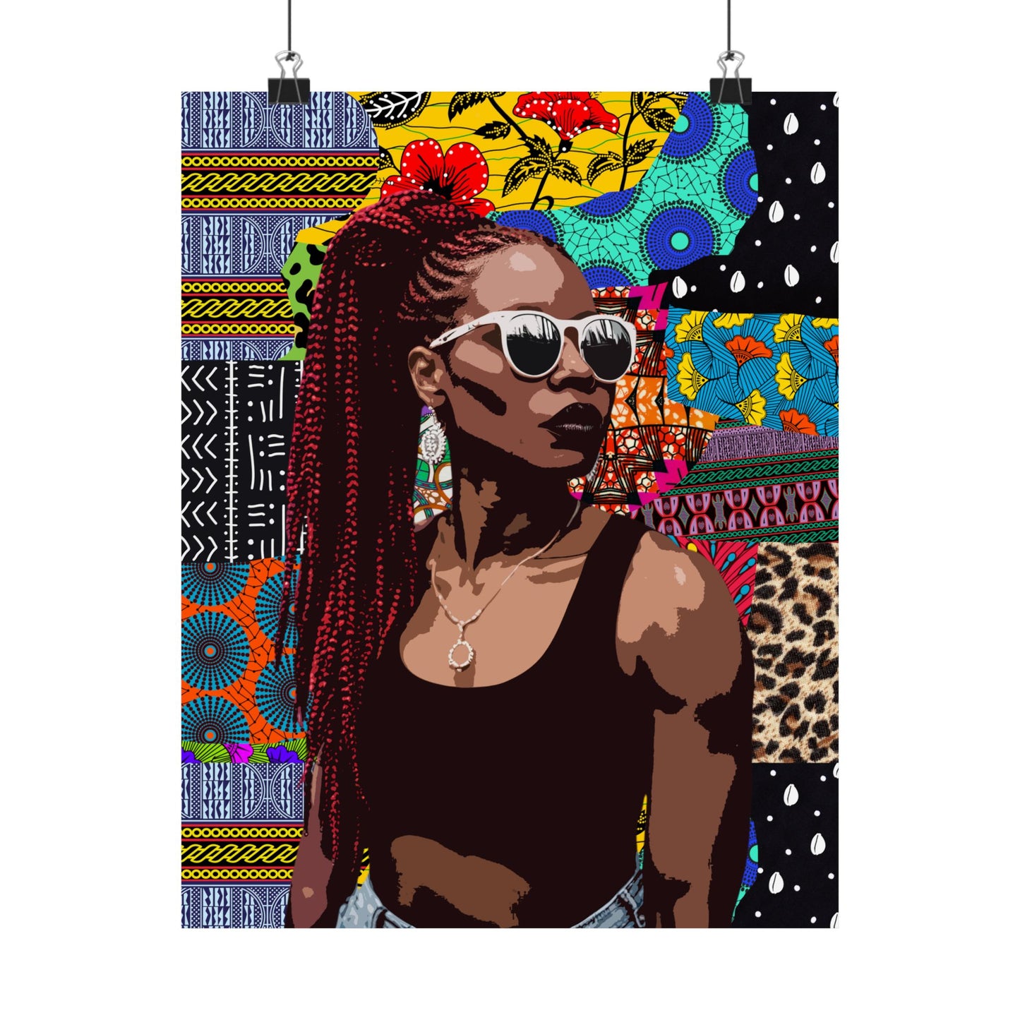 Nyanga Girl Premium Matte Vertical Posters - Unique Wall Art Home Decor Print, African Inspired Room Poster, Tribal Teen Bedroom Artwork