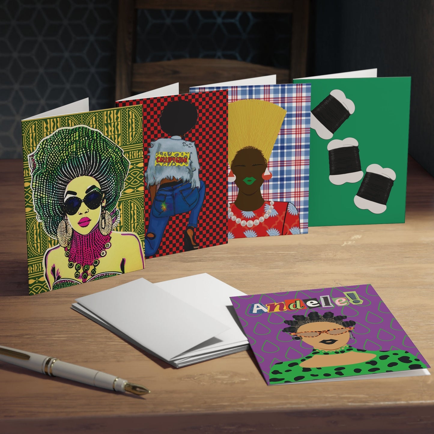 Let there be Cards! -  Multi-Design African Greeting Cards (5-Pack)