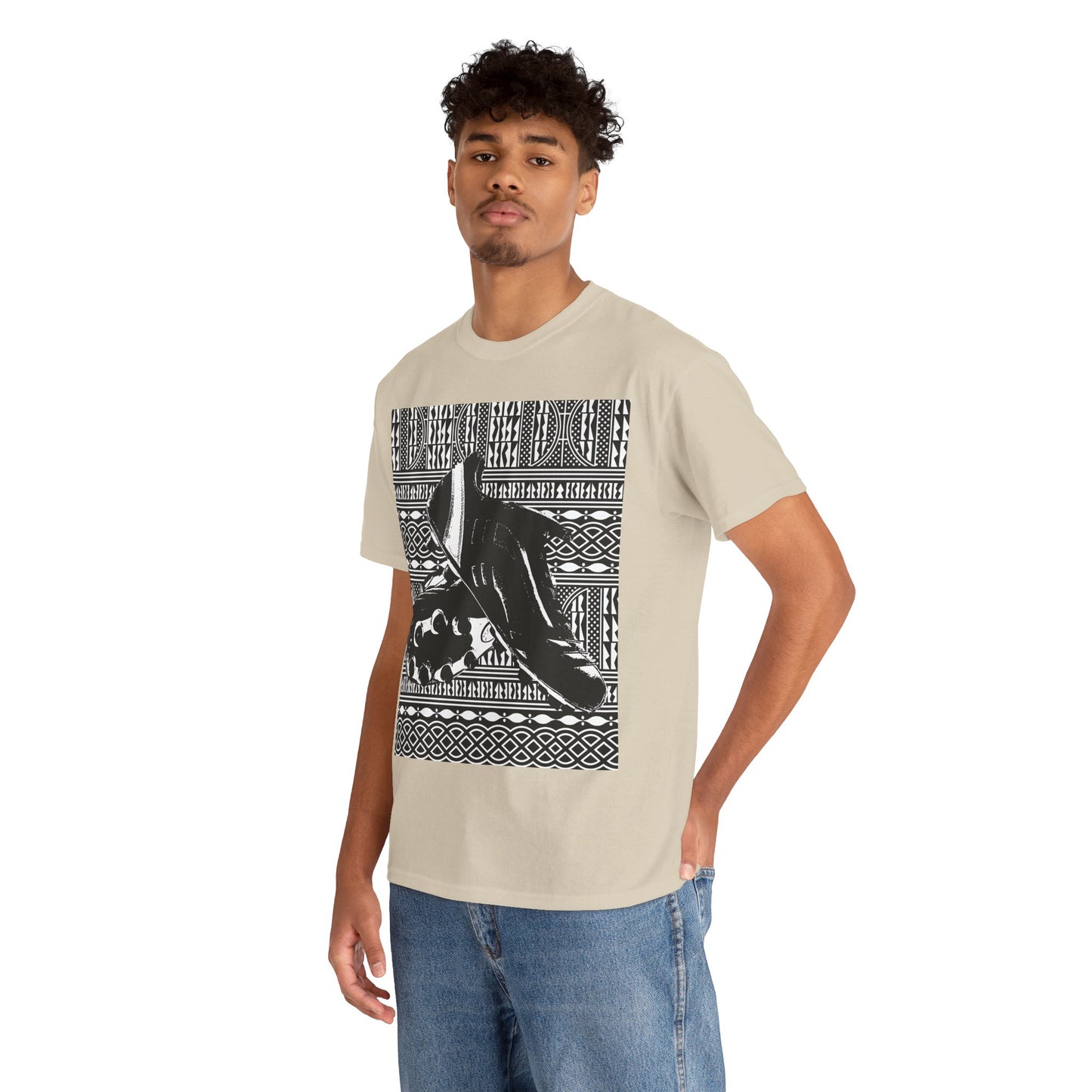 GOAL!! - BW Soccer Shoes on BW Ndop with Back Design Unisex Heavy Cotton Tee