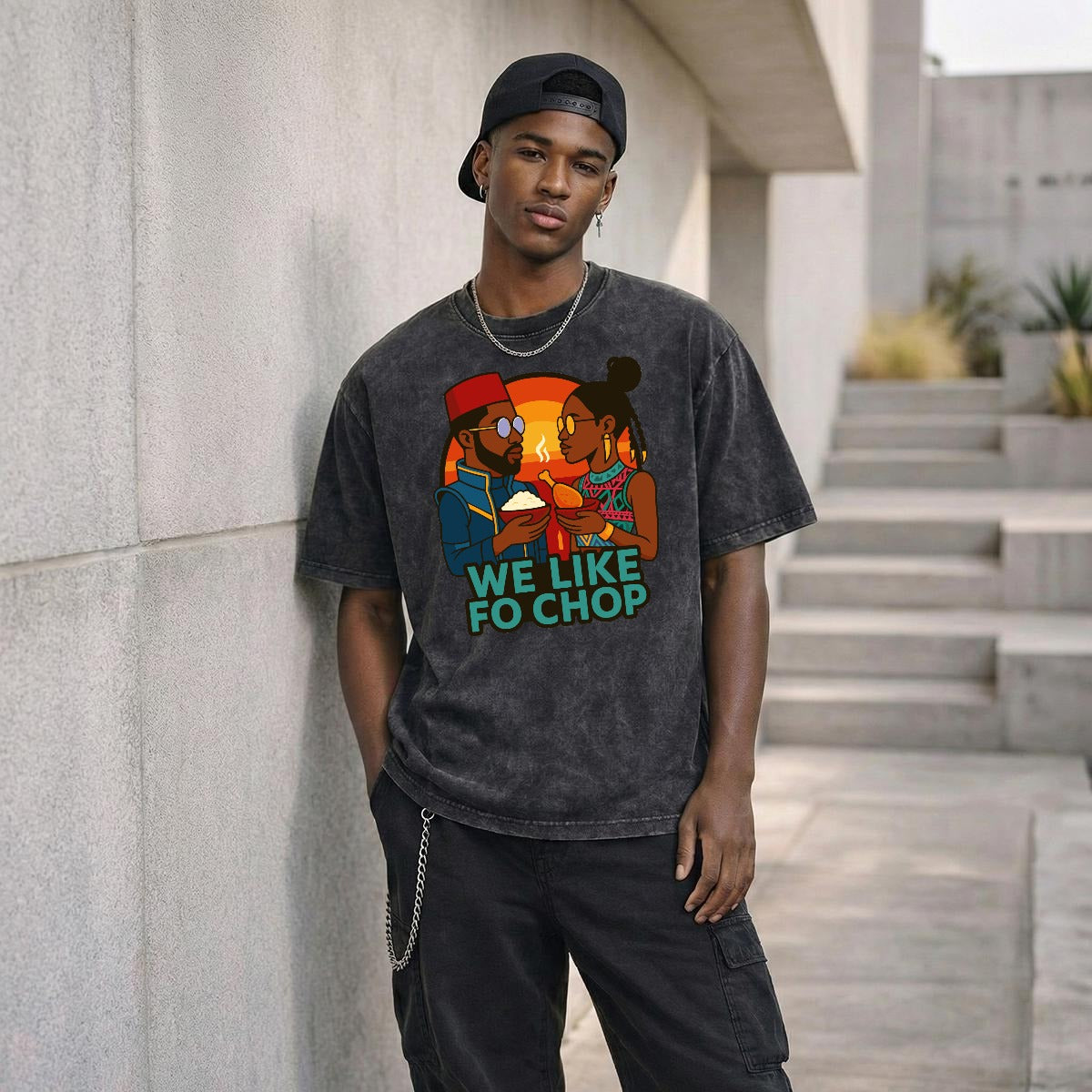 We Like Fo Chop Unisex Heavyweight Vintage Washed T-shirt