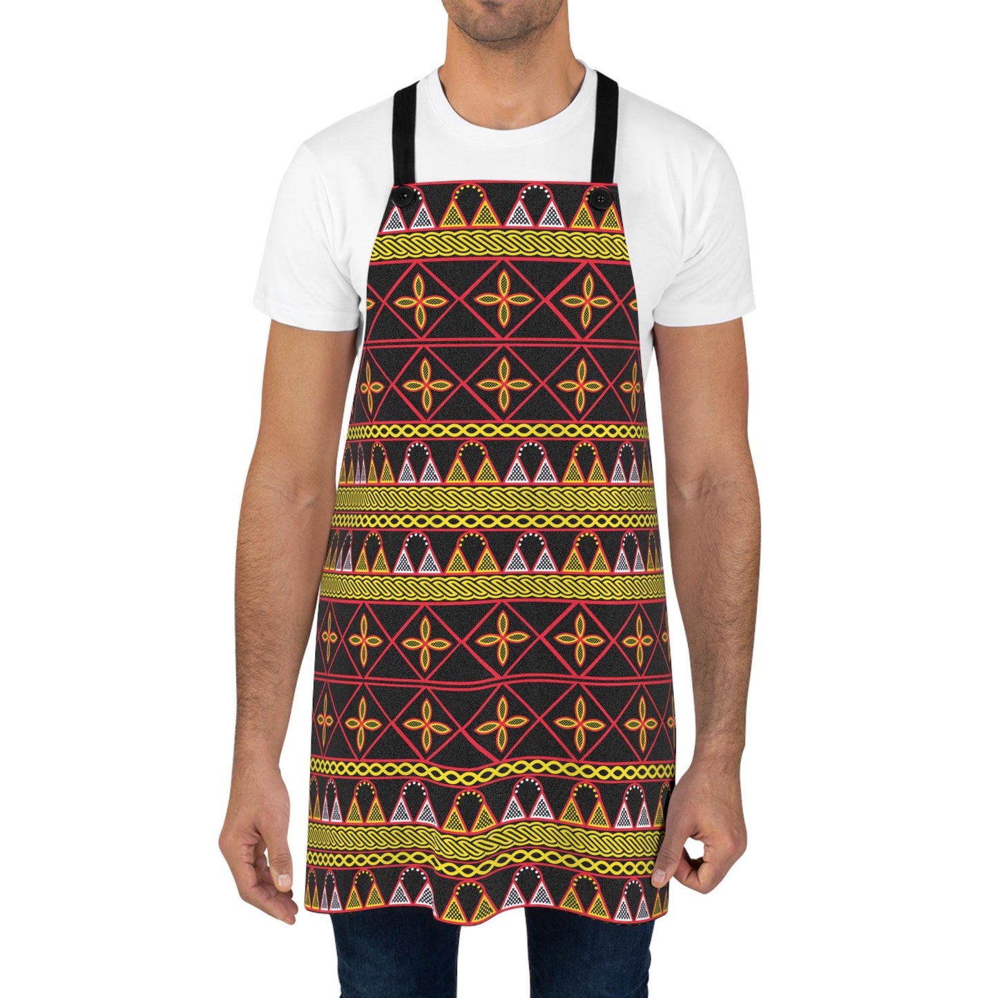 Toghu Print Kitchen Apron - Retro Chef Style, Cooking Gift