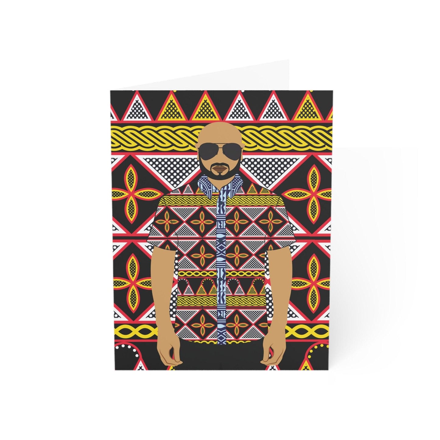 Le Monsieur (Camel) - Toghu on Toghu African Greeting Cards (1pc, 10pcs)
