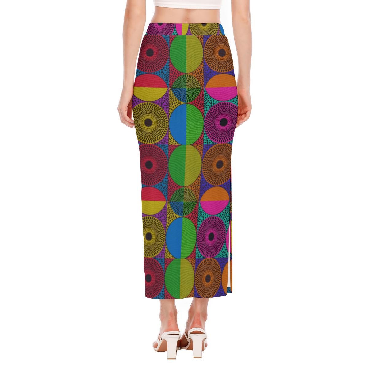 Circle Ankara Maxi Skirt: Women's African Print Side Slit