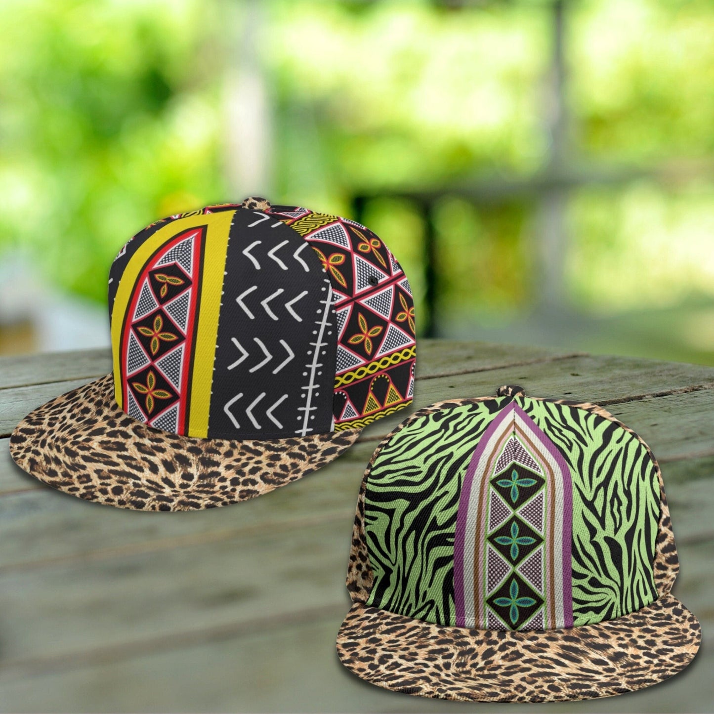 African Print Baseball Hat: Toghu Mudcloth Snapback
