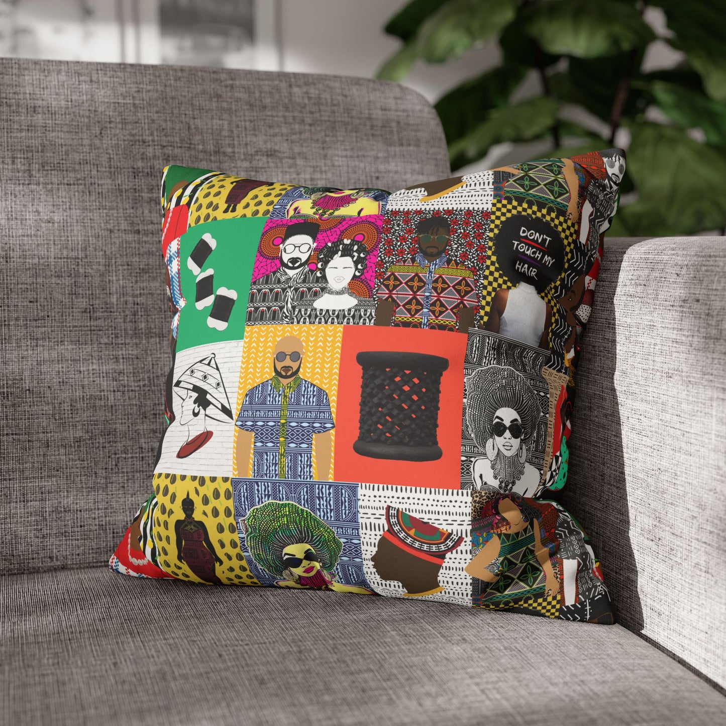 My Pipo Faux Suede Pillow Case, Square Throw Cushion, Boho Home Decor, Living Room Accent, Bedroom or Living room Accessory