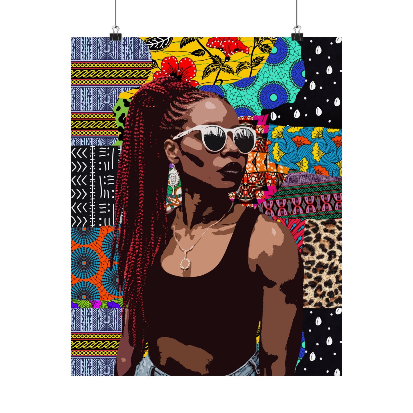 Nyanga Girl Premium Matte Vertical Posters - Unique Wall Art Home Decor Print, African Inspired Room Poster, Tribal Teen Bedroom Artwork