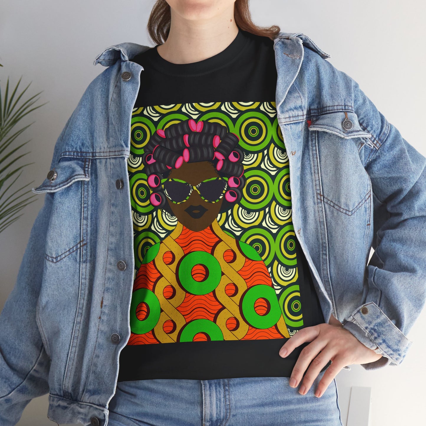 Chantal Circles Unisex T-Shirt for African Art Lovers, Afrocentric Clothing, African Heritage Top, Tee for Men and Women