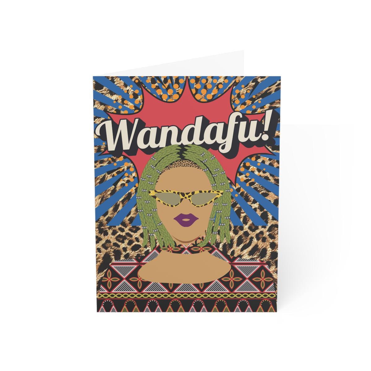 Leopard Print Greeting Cards: Handmade Set of 10, Unique Design