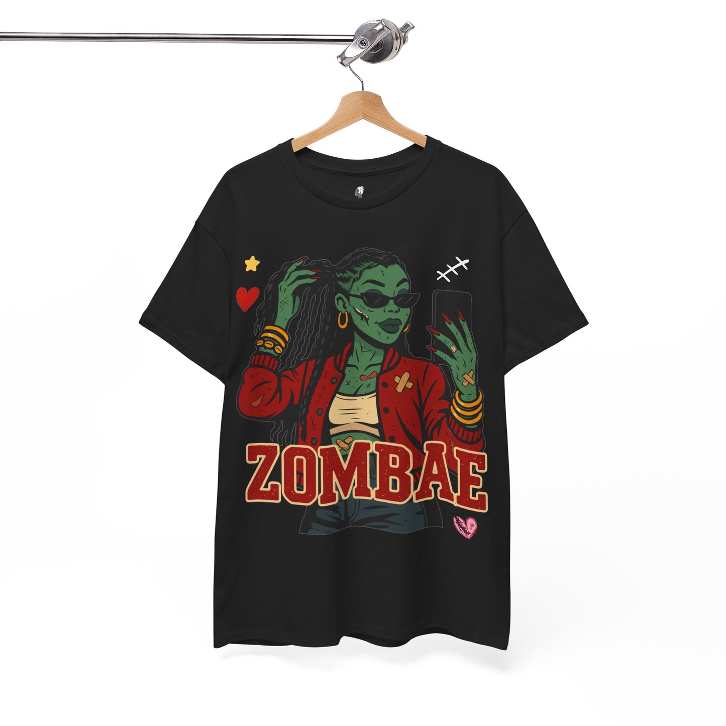 Zombae Unisex Tee - Halloween T-Shirt, Unisex Shirt, Funny Cute Top, Heavy Cotton Apparel, Halloween Costume, Zombie Lover Gift, Horror