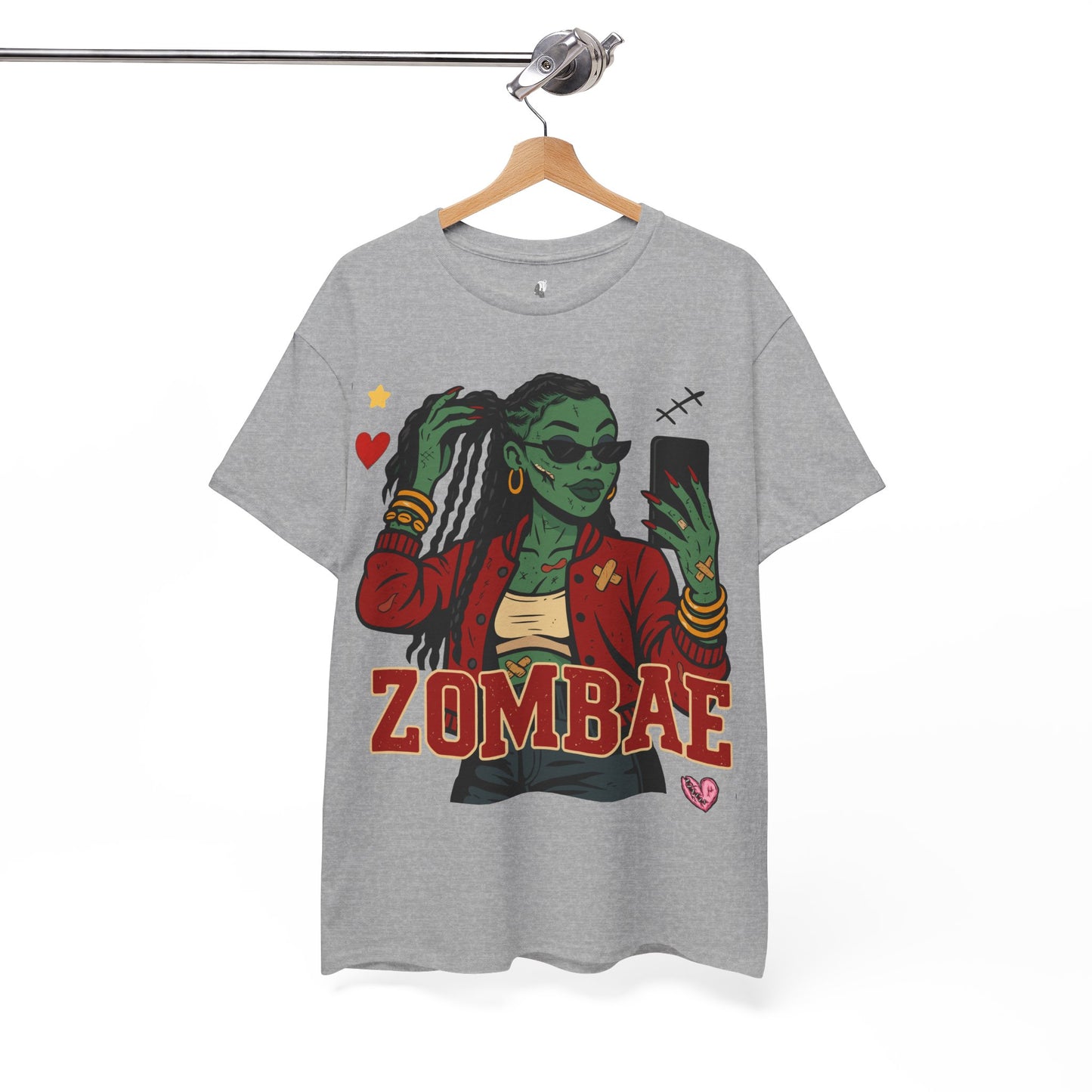 Zombae Unisex Tee - Halloween T-Shirt, Unisex Shirt, Funny Cute Top, Heavy Cotton Apparel, Halloween Costume, Zombie Lover Gift, Horror