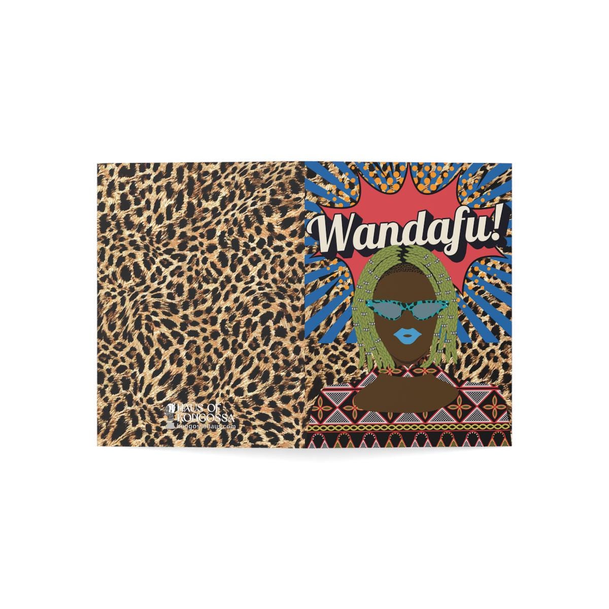 Leopard Print Greeting Cards: Handmade Set of 10, Unique Design