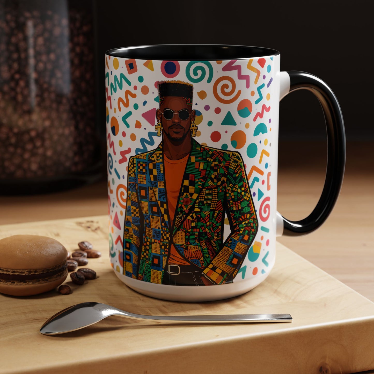 Personalized, Hustle Never Sleeps Two-Tone Ceramic Mug  (6 Colors , 11oz & 15oz)