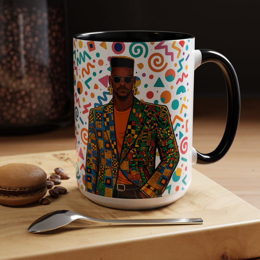 Personalized, Hustle Never Sleeps Two-Tone Ceramic Mug  (6 Colors , 11oz & 15oz)