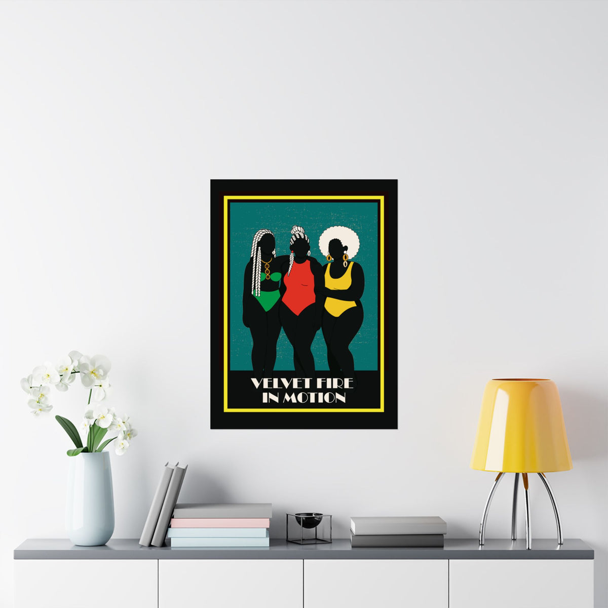 Satin Poster, Colorful Vintage 1920s Wall Art, Modern Home Decor, Jungle Patterns, Unique Gift Idea, Boho Aesthetic