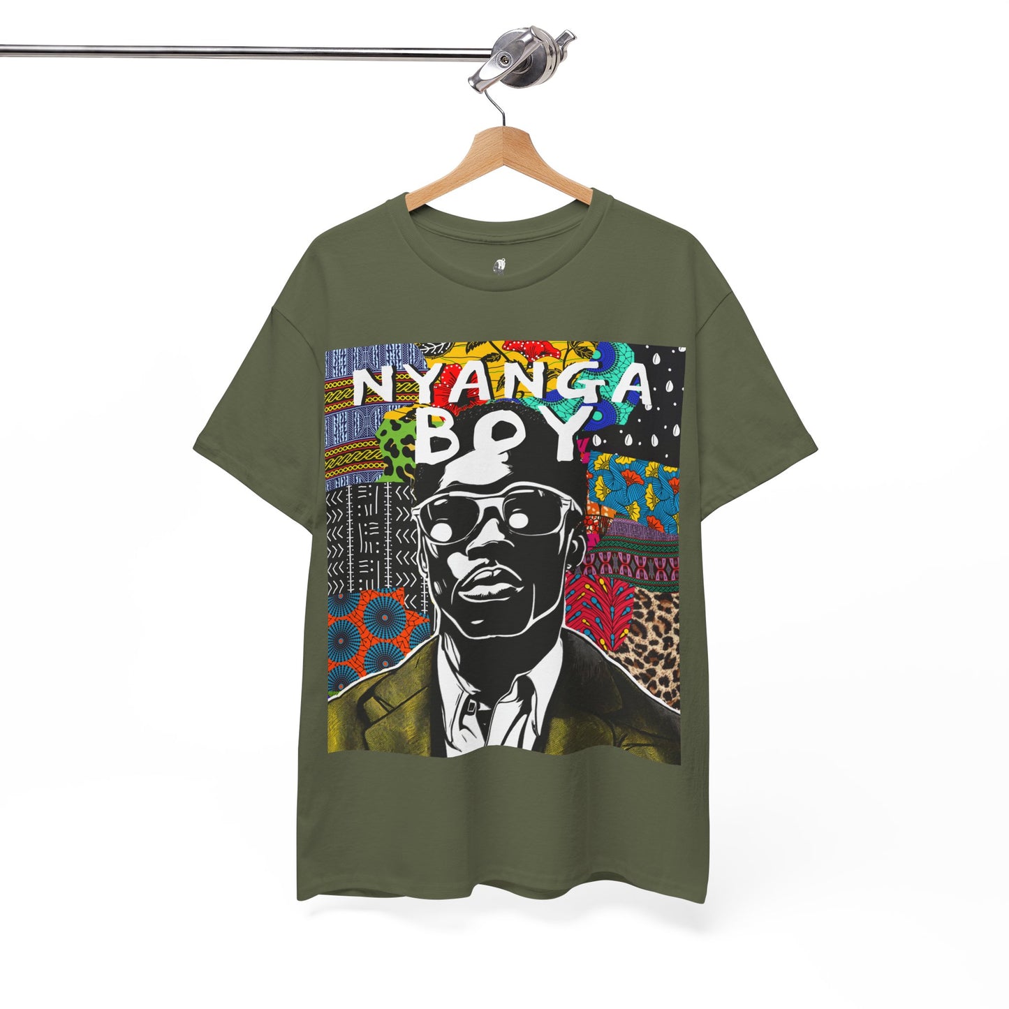 Nyanga Boy Unisex T-Shirt for African Art Lovers, Afrocentric Clothing, African Heritage Top, Tee for Men and Women - Front Design