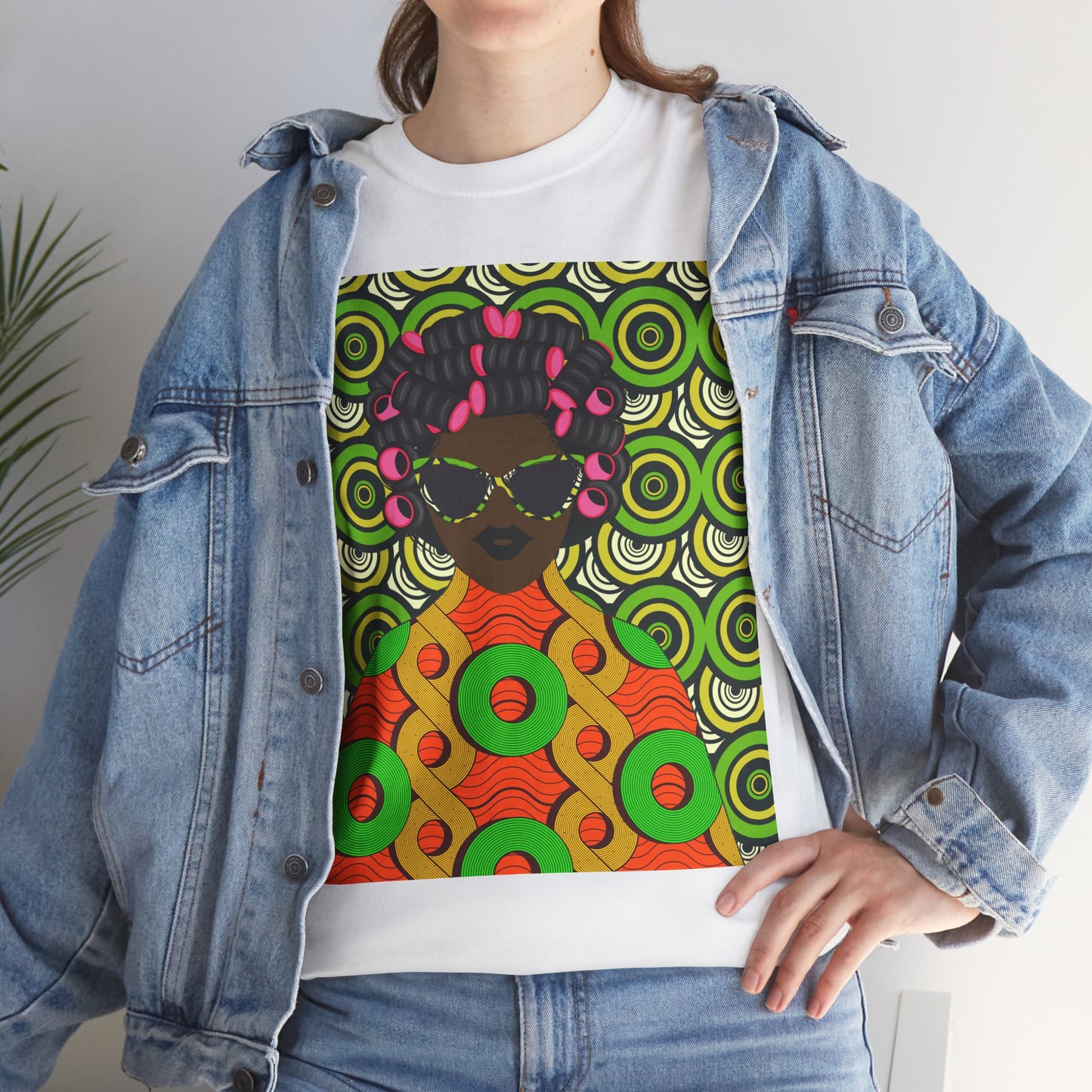 Chantal Circles Unisex T-Shirt for African Art Lovers, Afrocentric Clothing, African Heritage Top, Tee for Men and Women