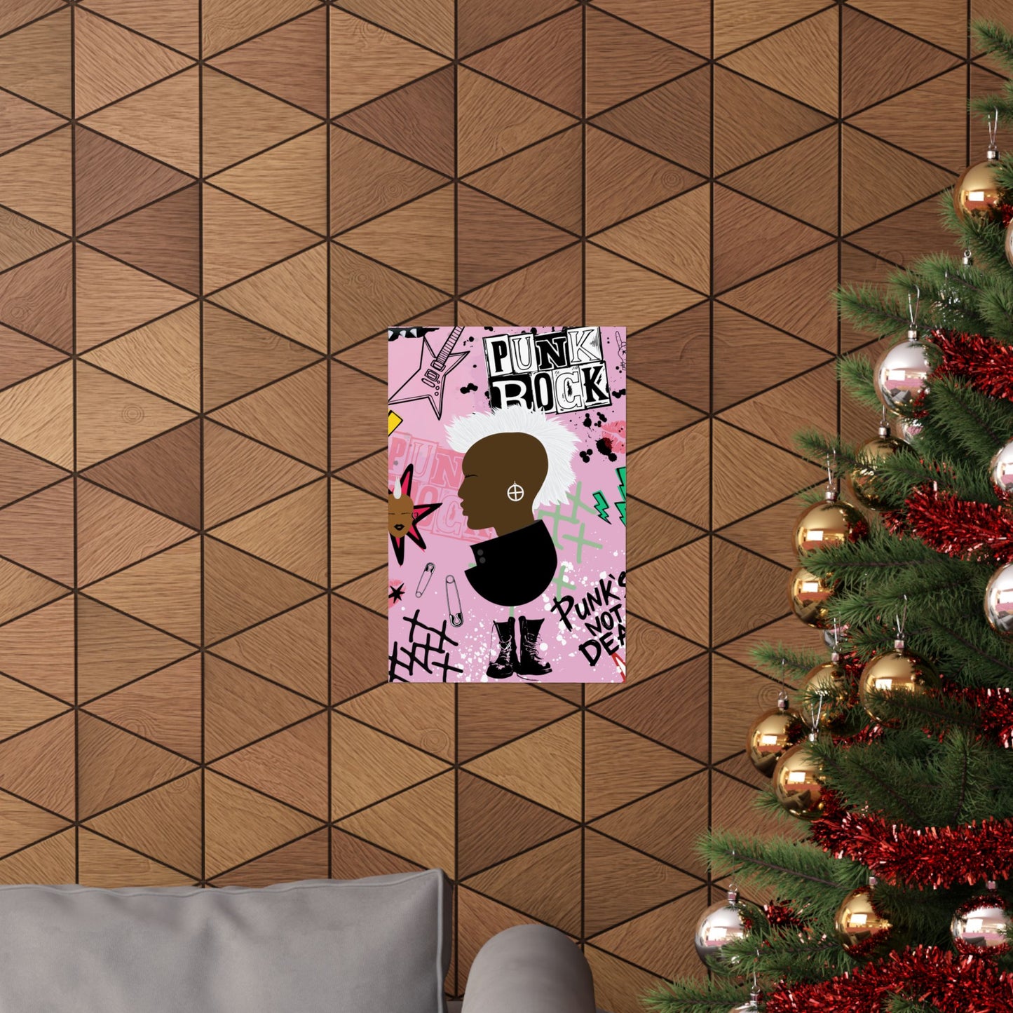 Punk Girl Pink Premium Matte Vertical Posters