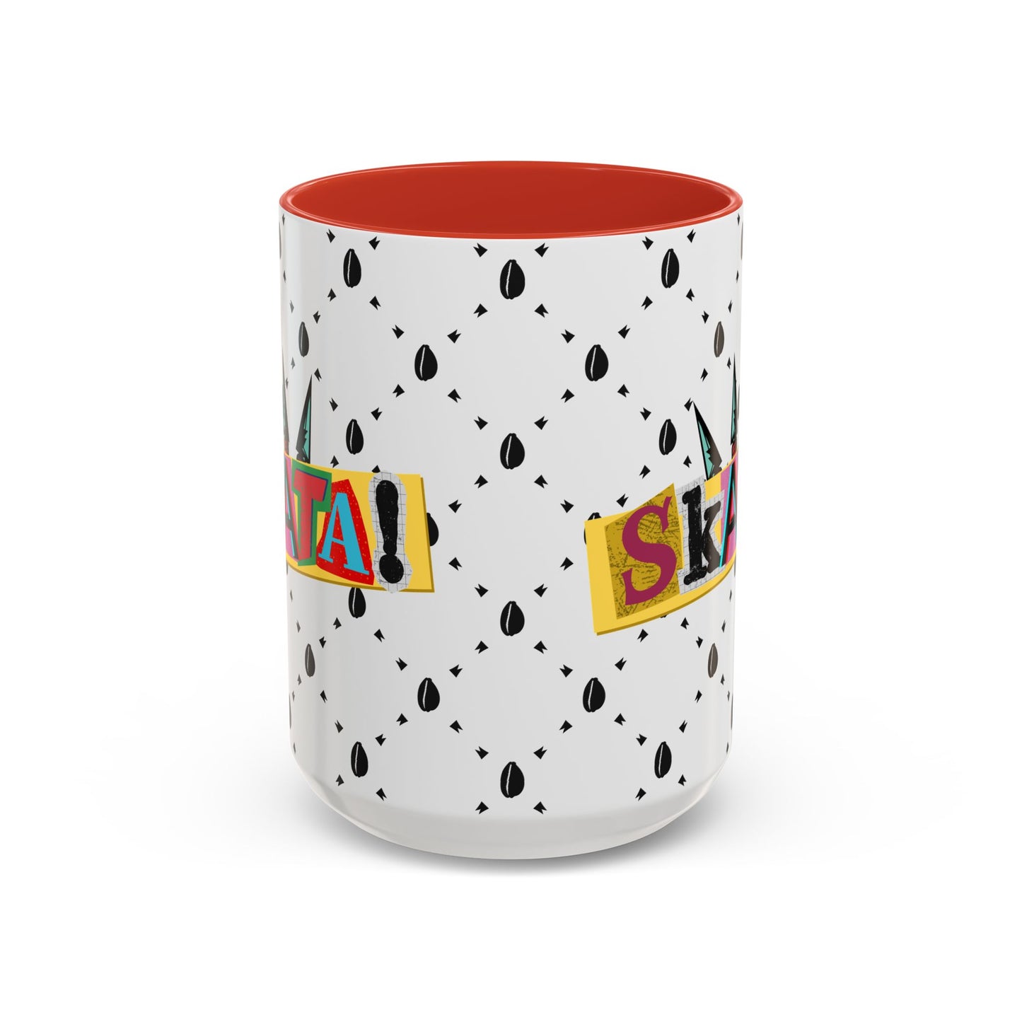 Skata Ceramic Accent Coffee Mug, 15oz, Ethnic Design, Kitchenware, Tea Cup, Home Decor, Drinkware