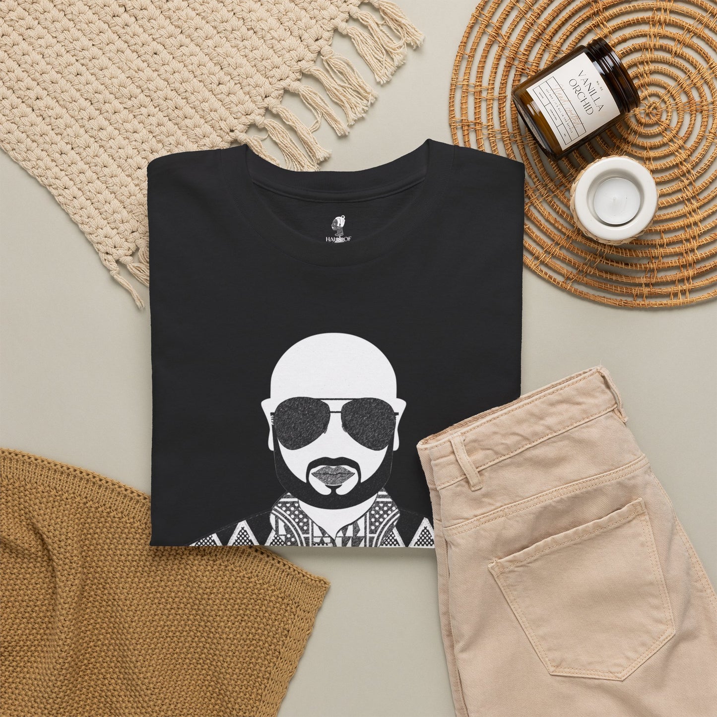 Le Monsieur(BW) in Toghu Unisex Heavy Cotton Tee