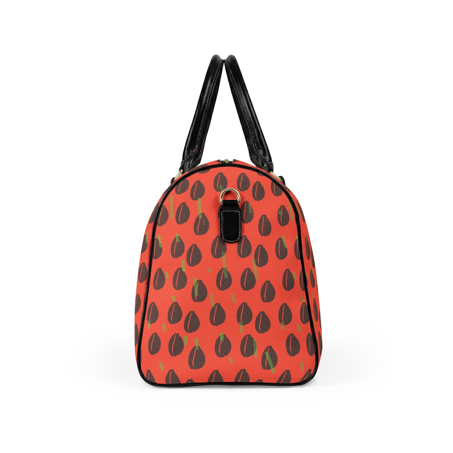 NEW Vegan Leather Orange Cowries Waterproof Travel Bag