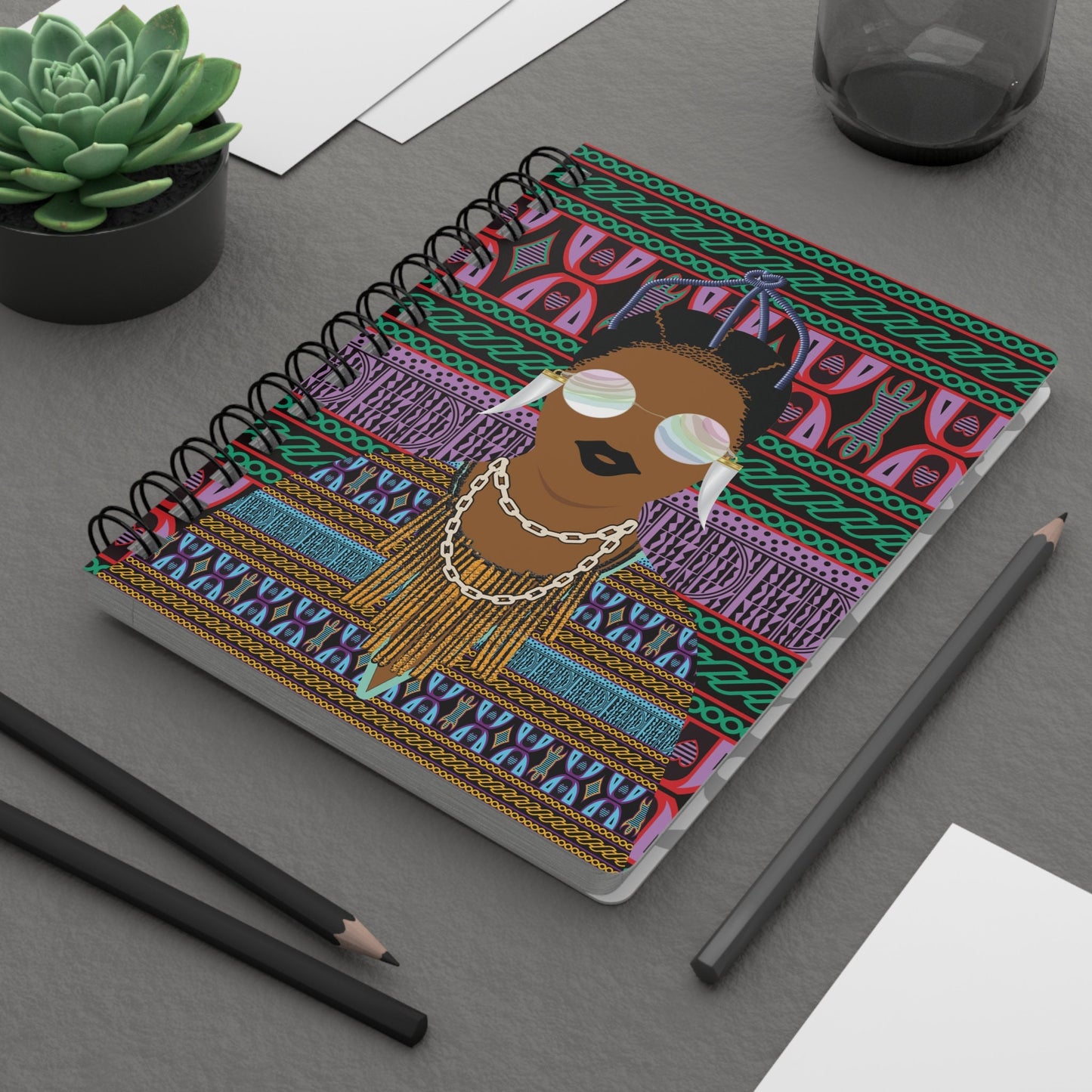 Manyi Blue Toghu Art Journal: Glossy Laminated Spiral Journal