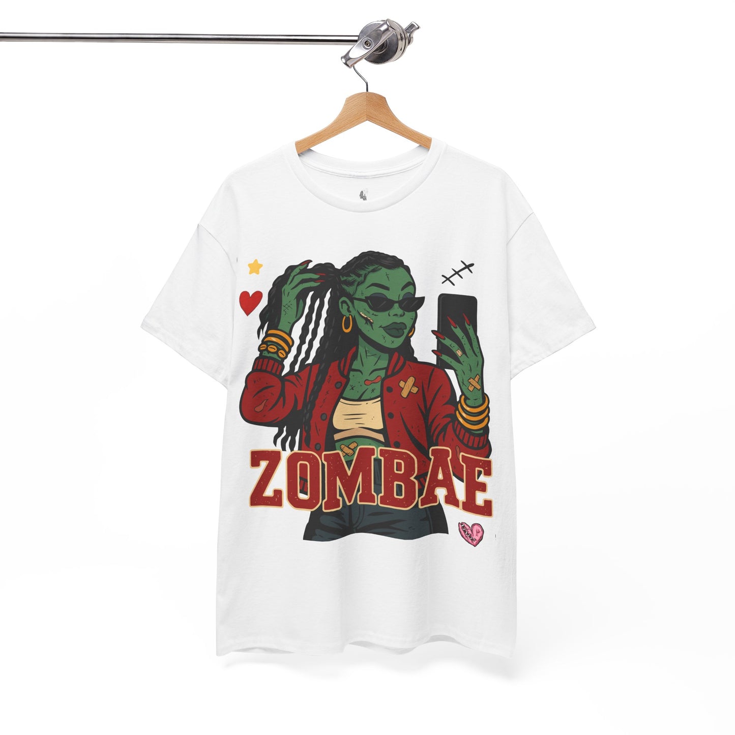 Zombae Unisex Tee - Halloween T-Shirt, Unisex Shirt, Funny Cute Top, Heavy Cotton Apparel, Halloween Costume, Zombie Lover Gift, Horror