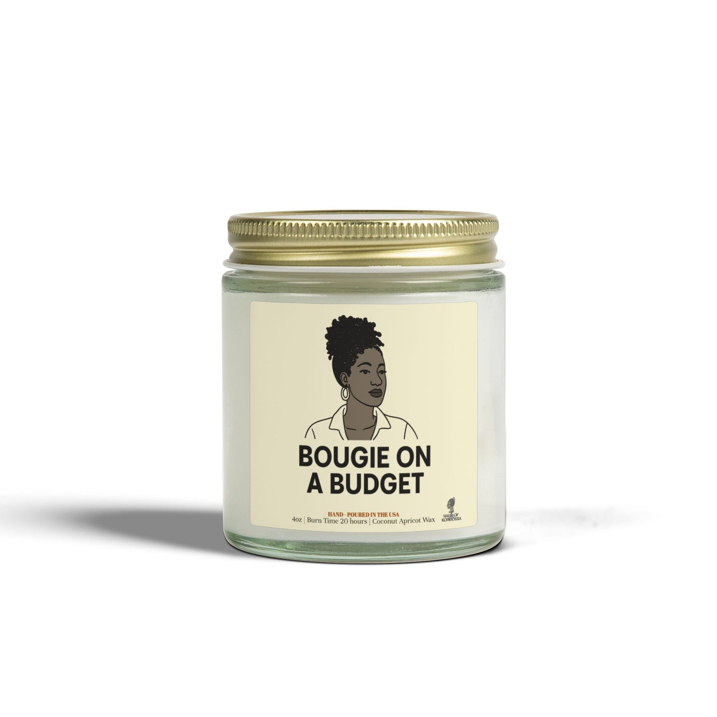 Bougie on a Budget Coconut Apricot Wax Scented Candles (Black and White), Afrocentric Candle, Home Fragrance Decor, Aromatherapy Gift, Relaxation Candle