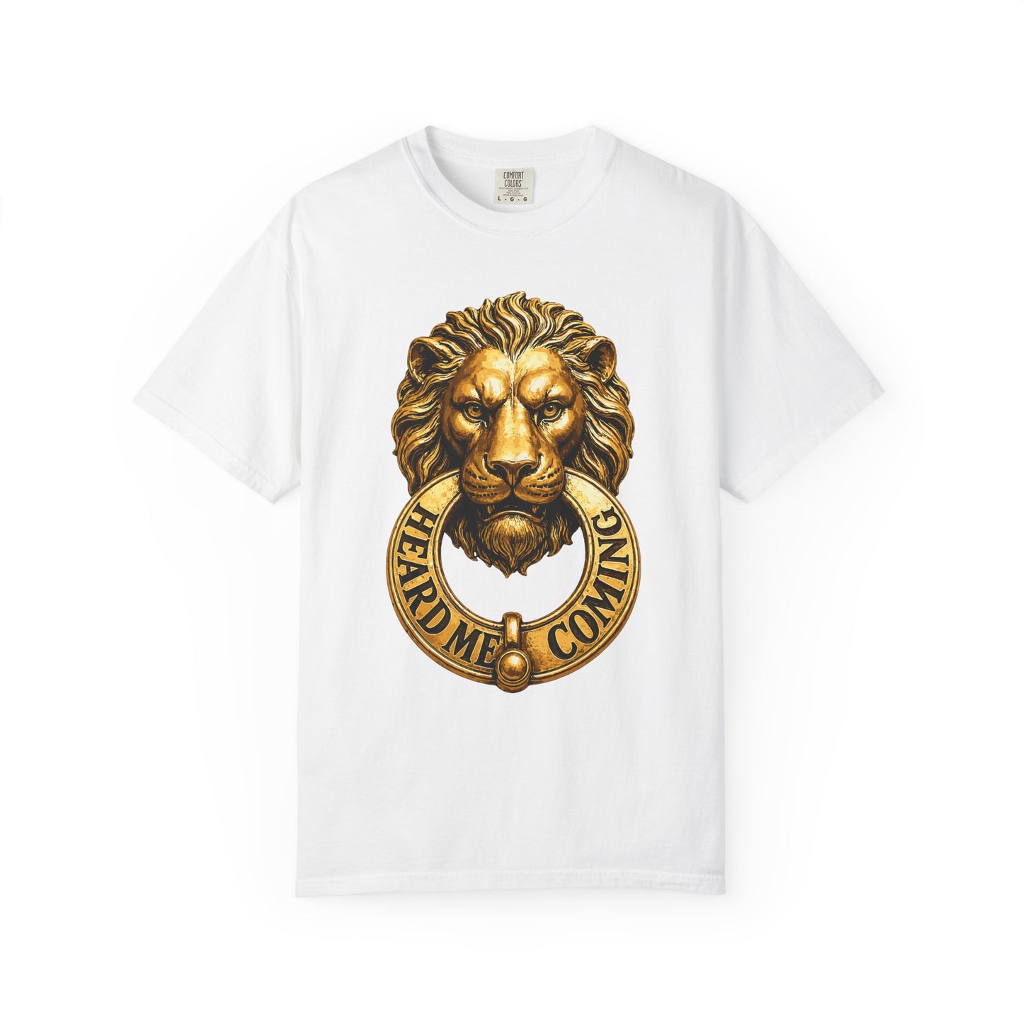 Gold Lion Knocker Unisex Garment-Dyed T-shirt