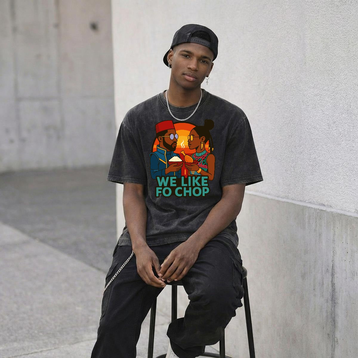 We Like Fo Chop Unisex Heavyweight Vintage Washed T-shirt