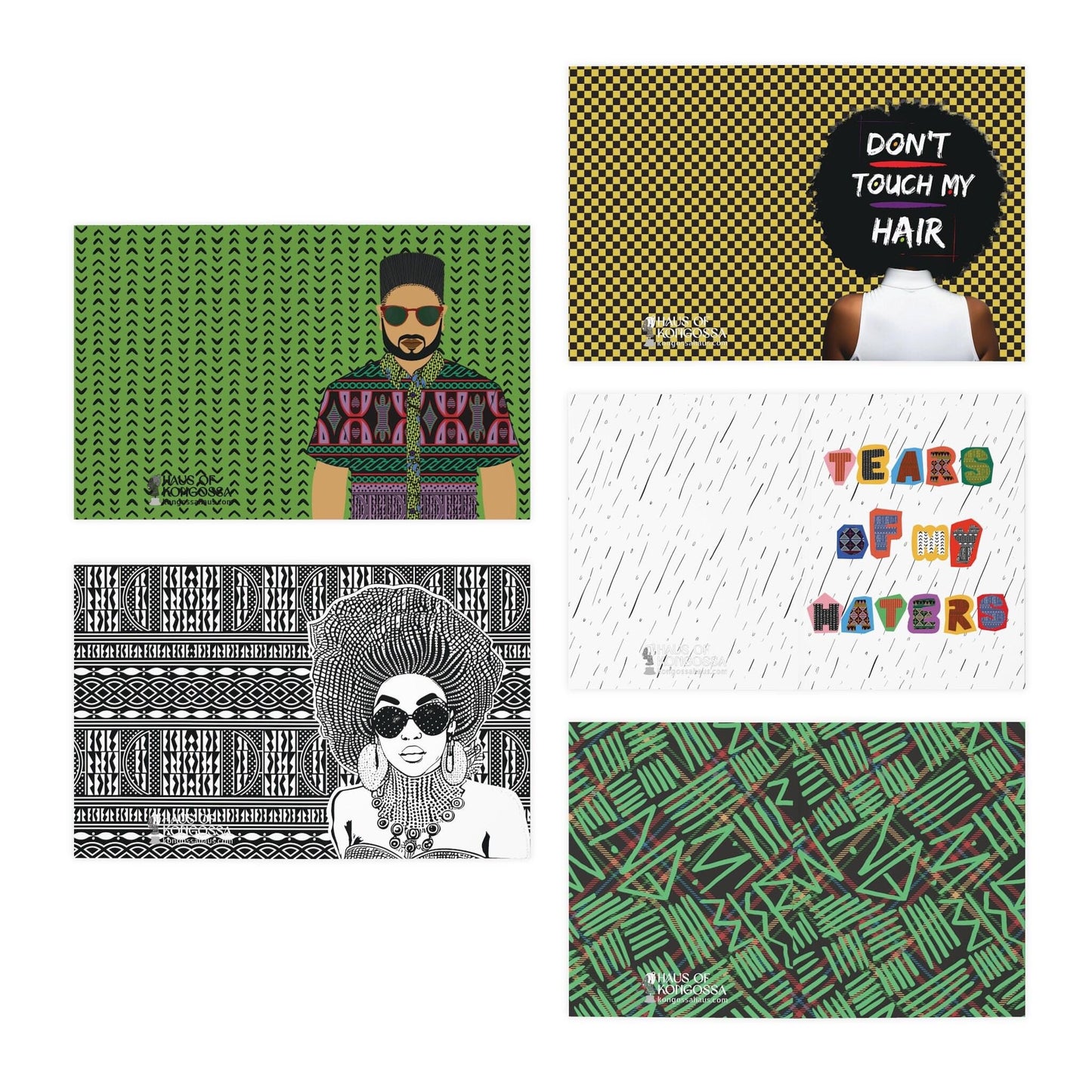 Fine Days Multi-Design African Greeting Cards (5-Pack)