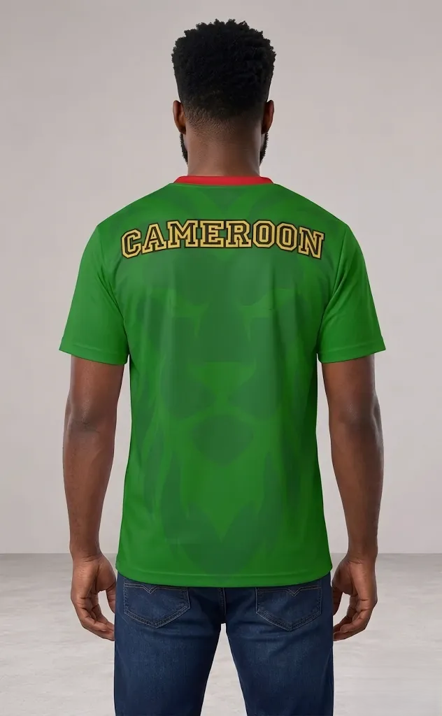 Cameroon Indomitable Lions Soccer Jersey – Green African Athletic Eyebird Football Tee