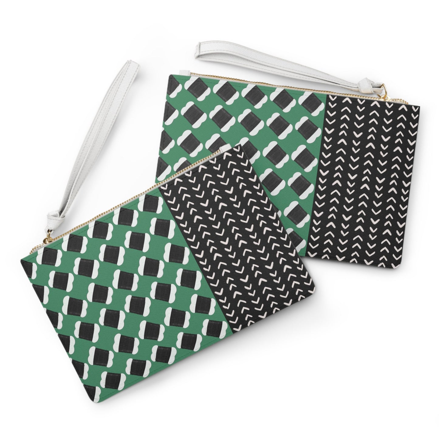 Hair Thread - Green Wristlet Clutch Bag