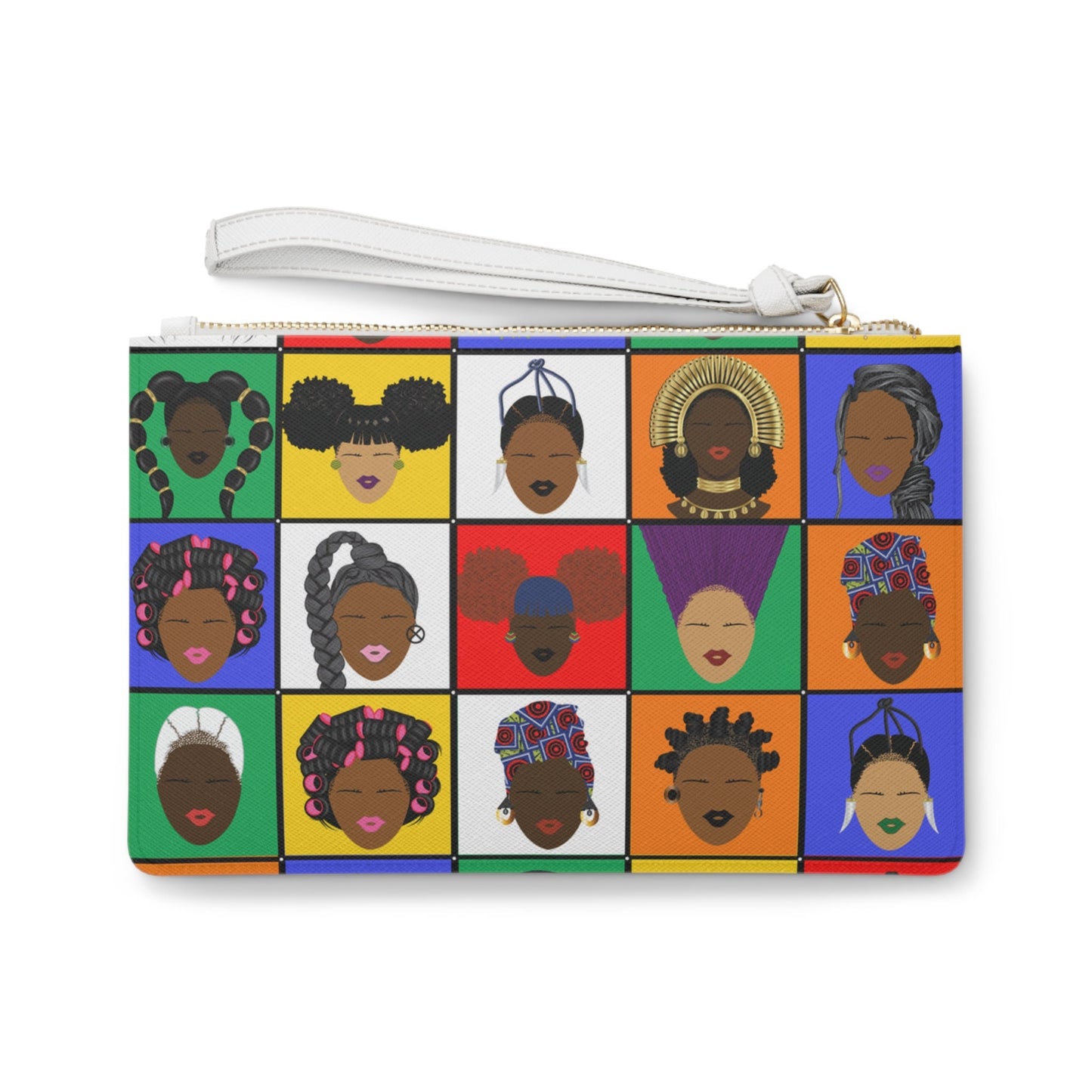 Rubikas Vegan Leather Wristlet Clutch Bag: Trendy Fashionista Handbag