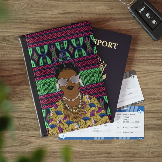 Manyi Floral on Aqua Toghu Passport Cover