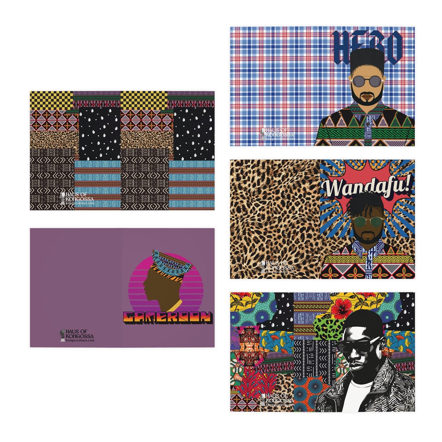 Dem Boyz Greeting Cards - 5-Pack with Multiple Designs