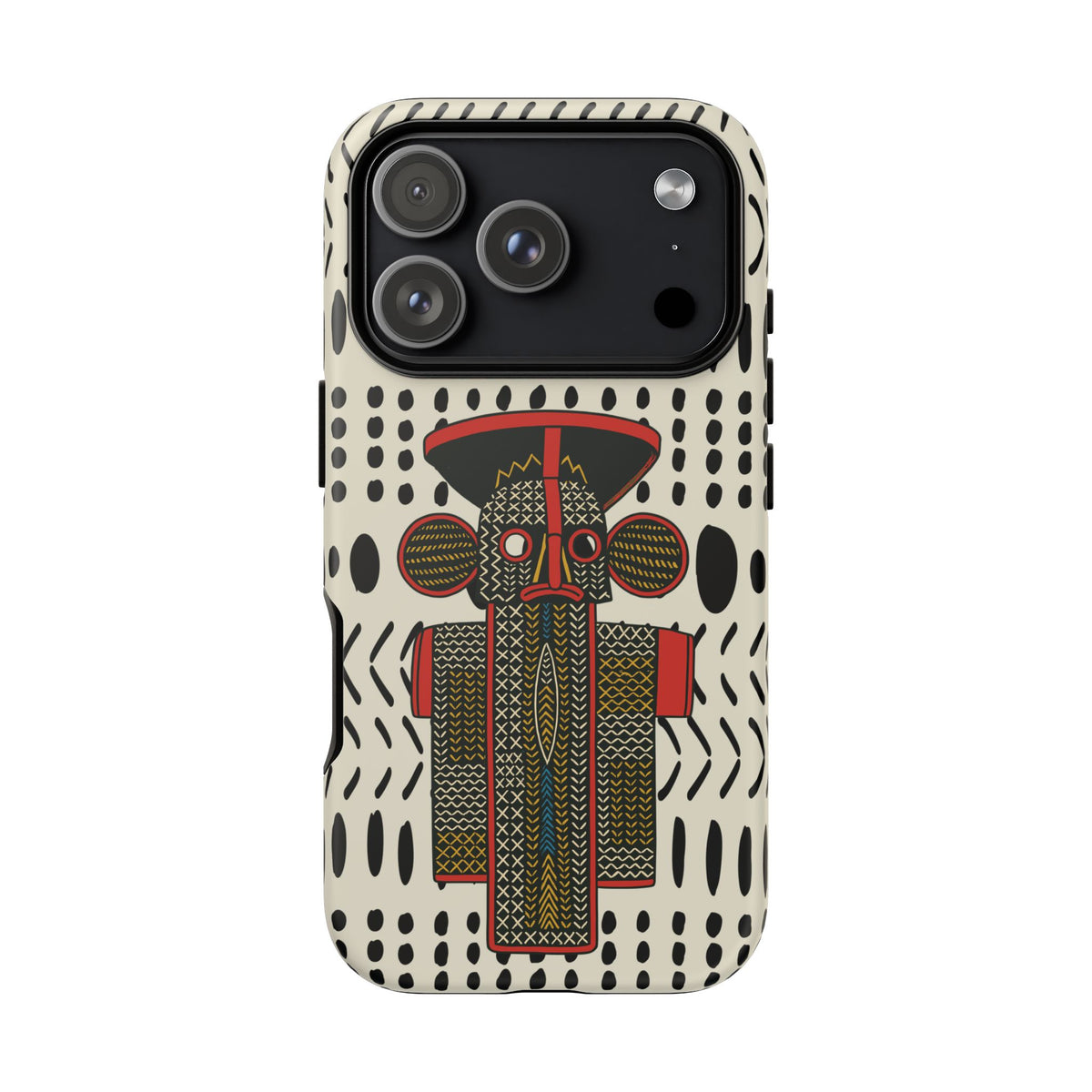 Elephant Mask Phone Case, African Art Design, Stylish Protective Cover for Samsung and iPhone, Unique Accessory, Gift Idea