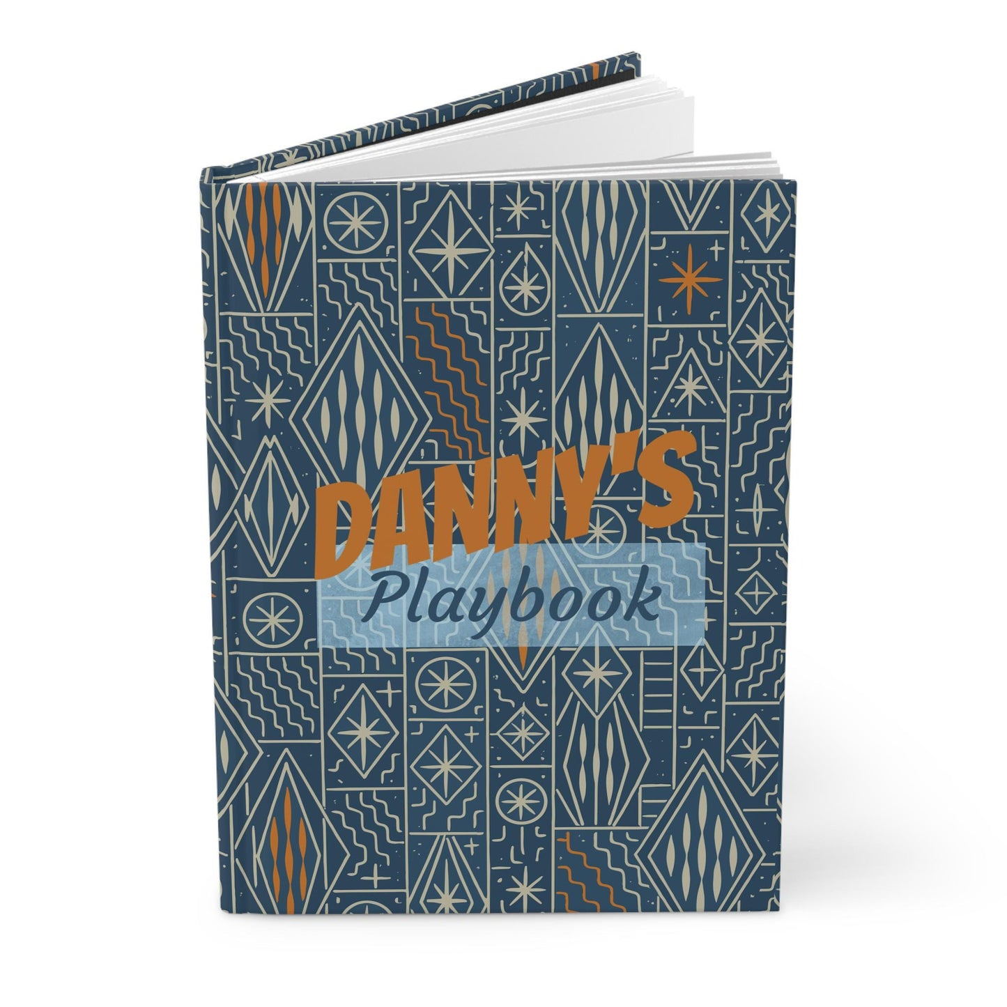Personalized Ndop Pattern Hardcover Journal  Matte Journal, Gift for Him or Her