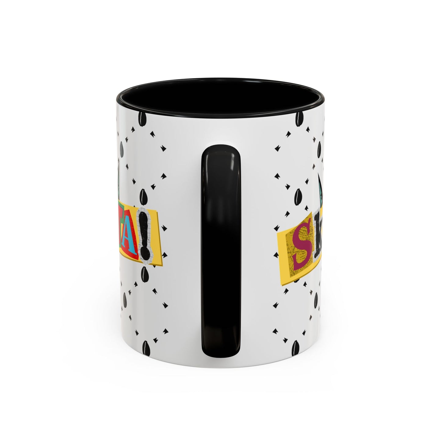 Skata Ceramic Accent Coffee Mug, 15oz, Ethnic Design, Kitchenware, Tea Cup, Home Decor, Drinkware