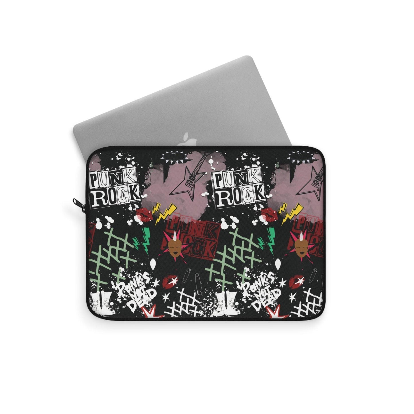 Punk Rock Laptop Sleeve: Stylish Polyester Protector