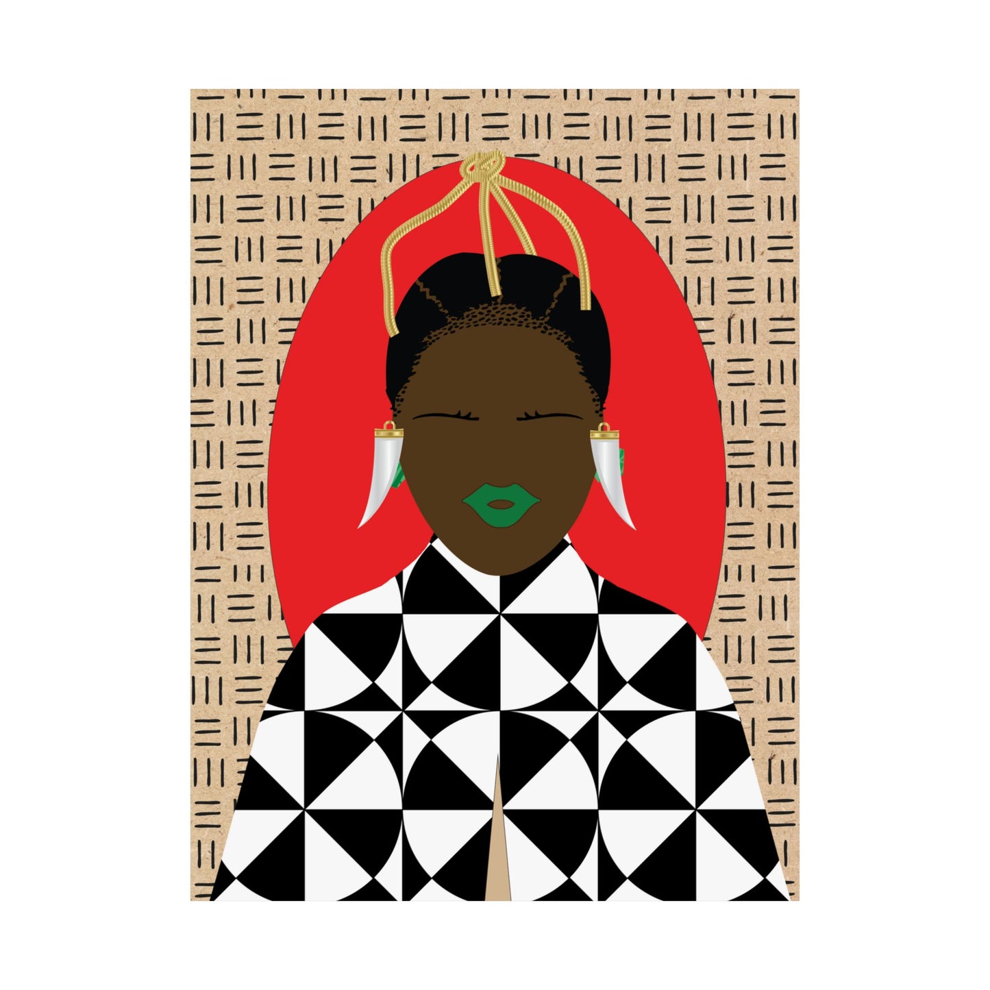 Sunny Babe(Chocolate) Hair Premium Matte Vertical Posters