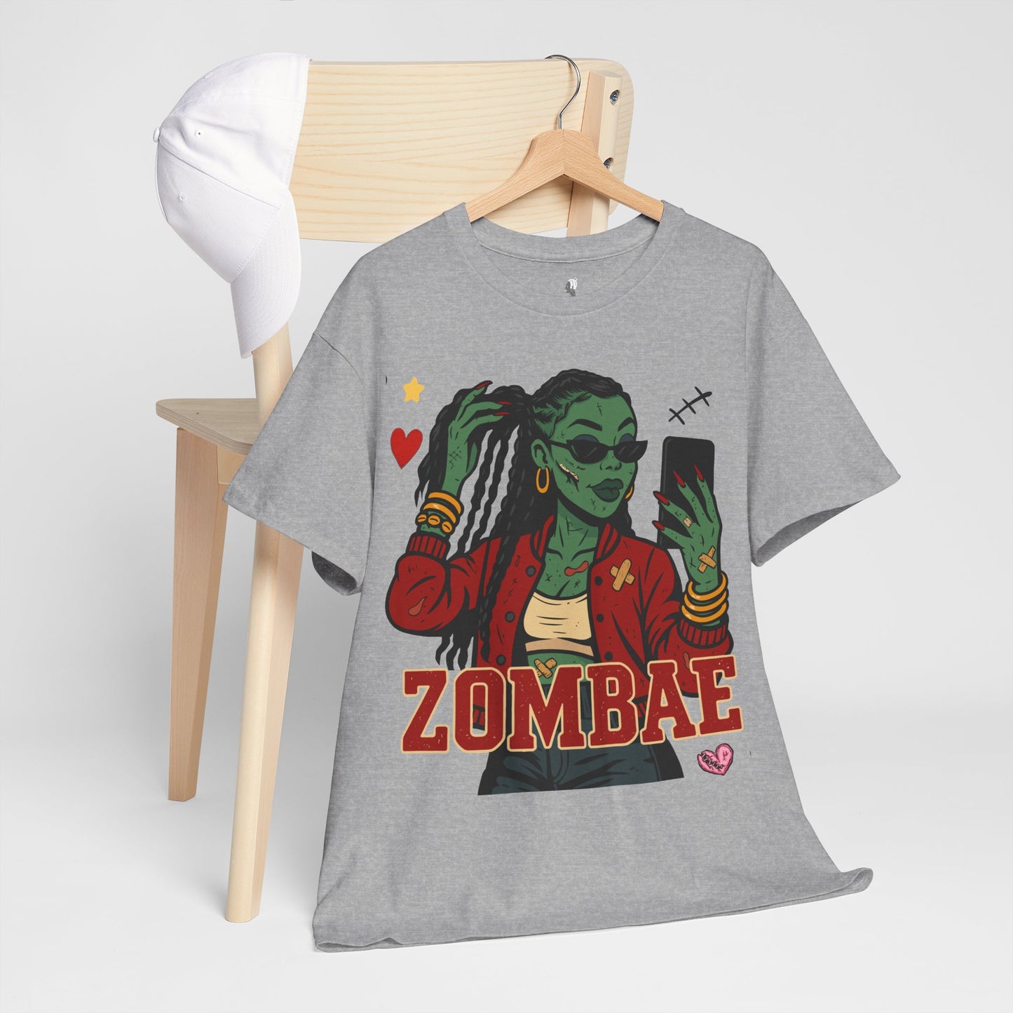 Zombae Unisex Tee - Halloween T-Shirt, Unisex Shirt, Funny Cute Top, Heavy Cotton Apparel, Halloween Costume, Zombie Lover Gift, Horror