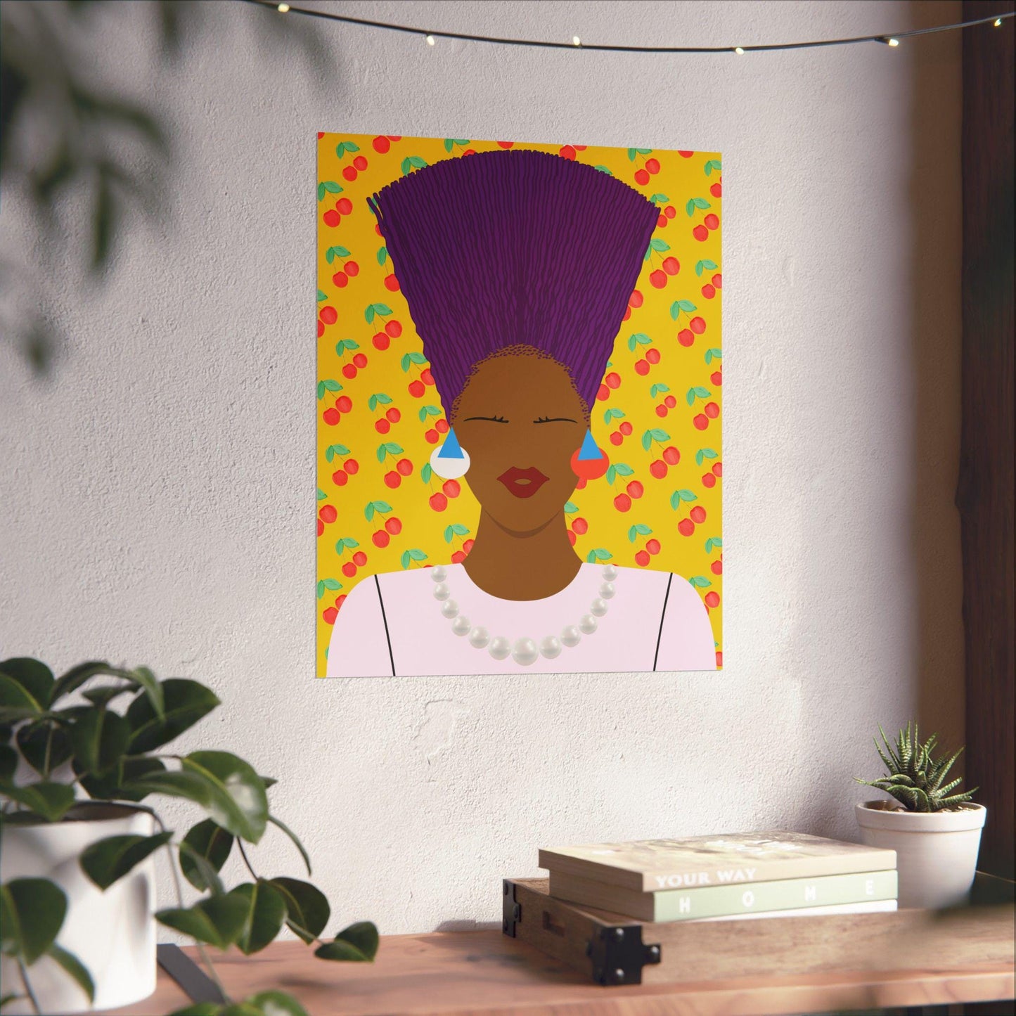 Nef with Red Hair on Grapefruits Premium Matte Vertical Posters