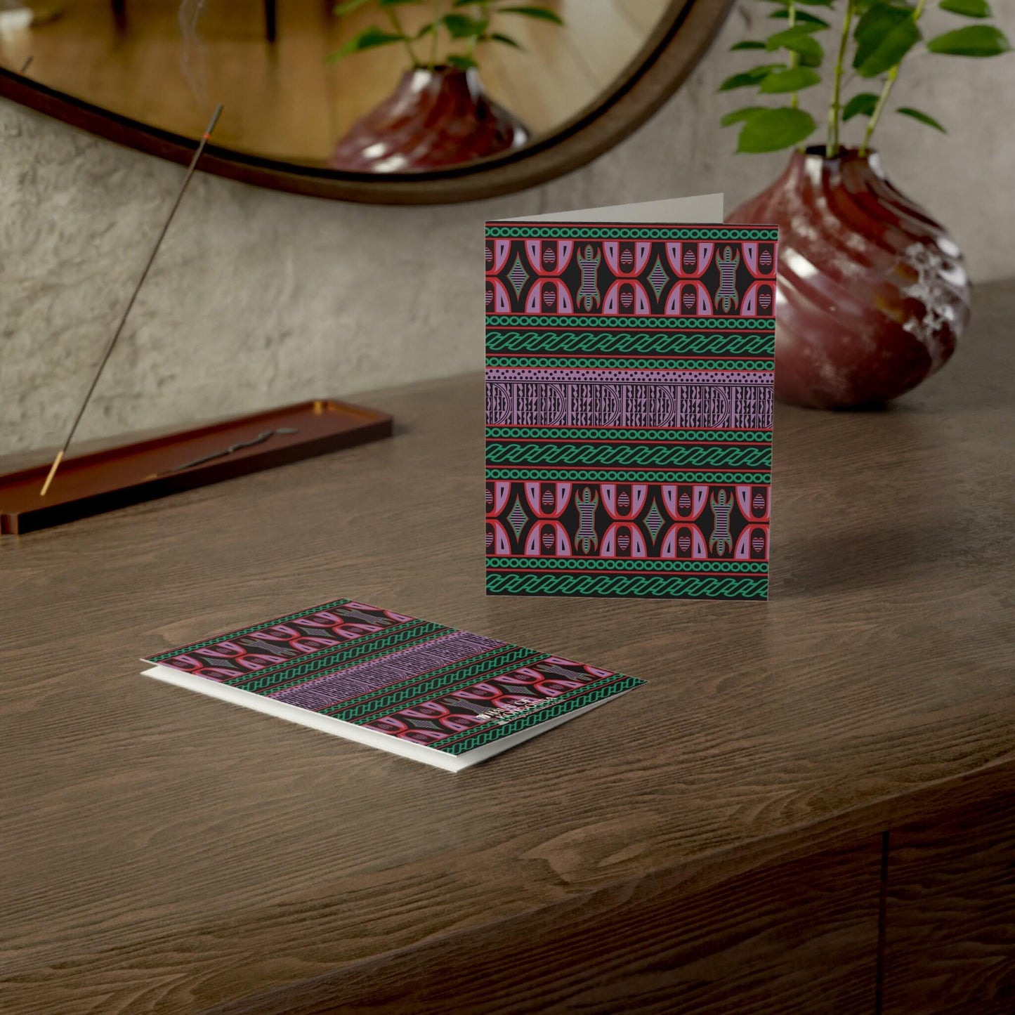 Purple Toghu African Greeting Cards (1, 10pcs)