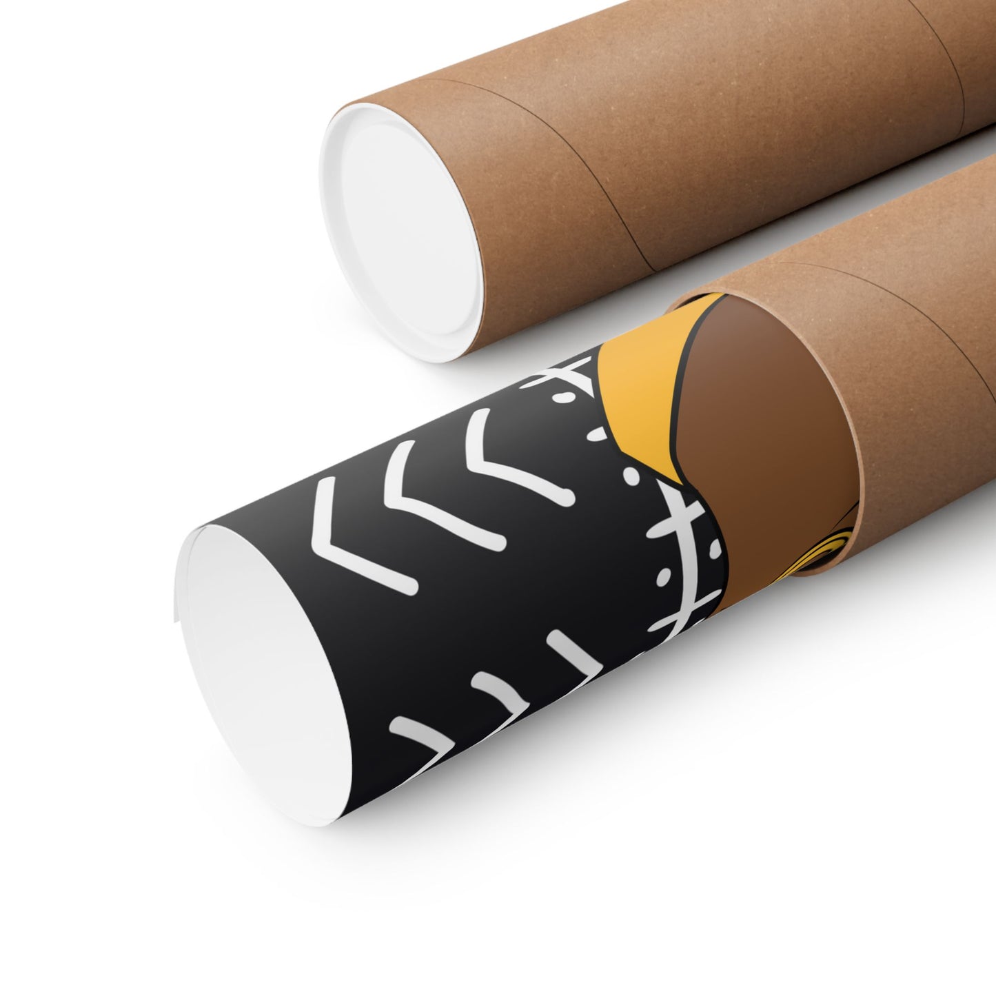 Lady Kongossa on Black Mudcloth Premium Matte Vertical Posters