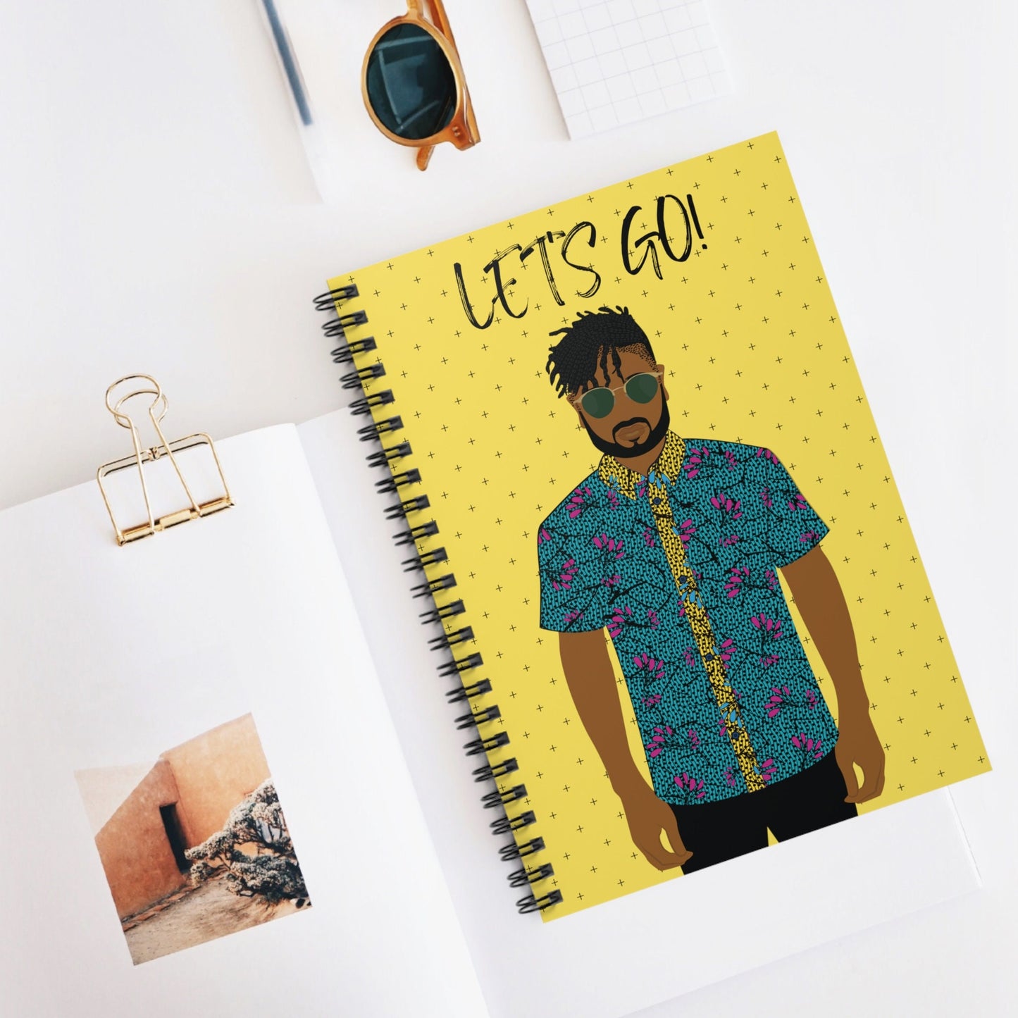 Pascale on the GO Spiral Notebook, Front Cover Print - Ruled Lines