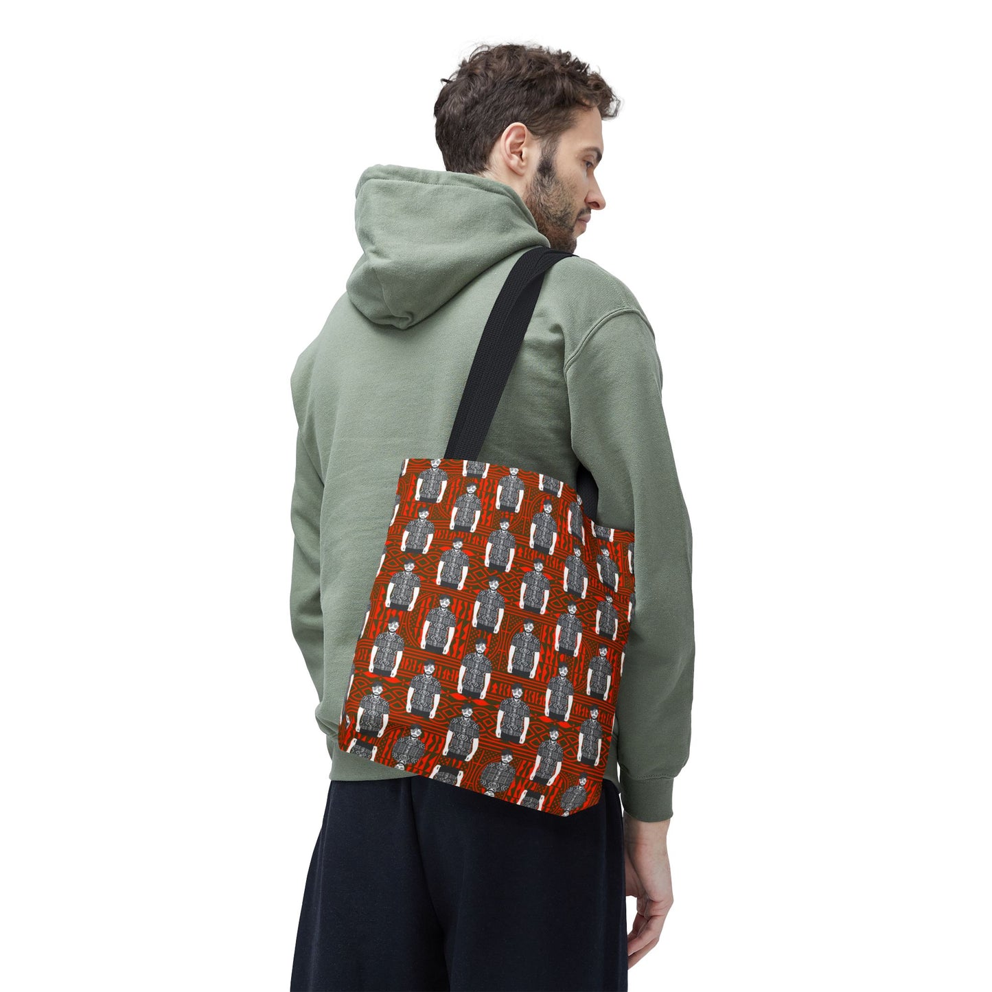 Pascale in BW Mudcloth CanvasTote Bag